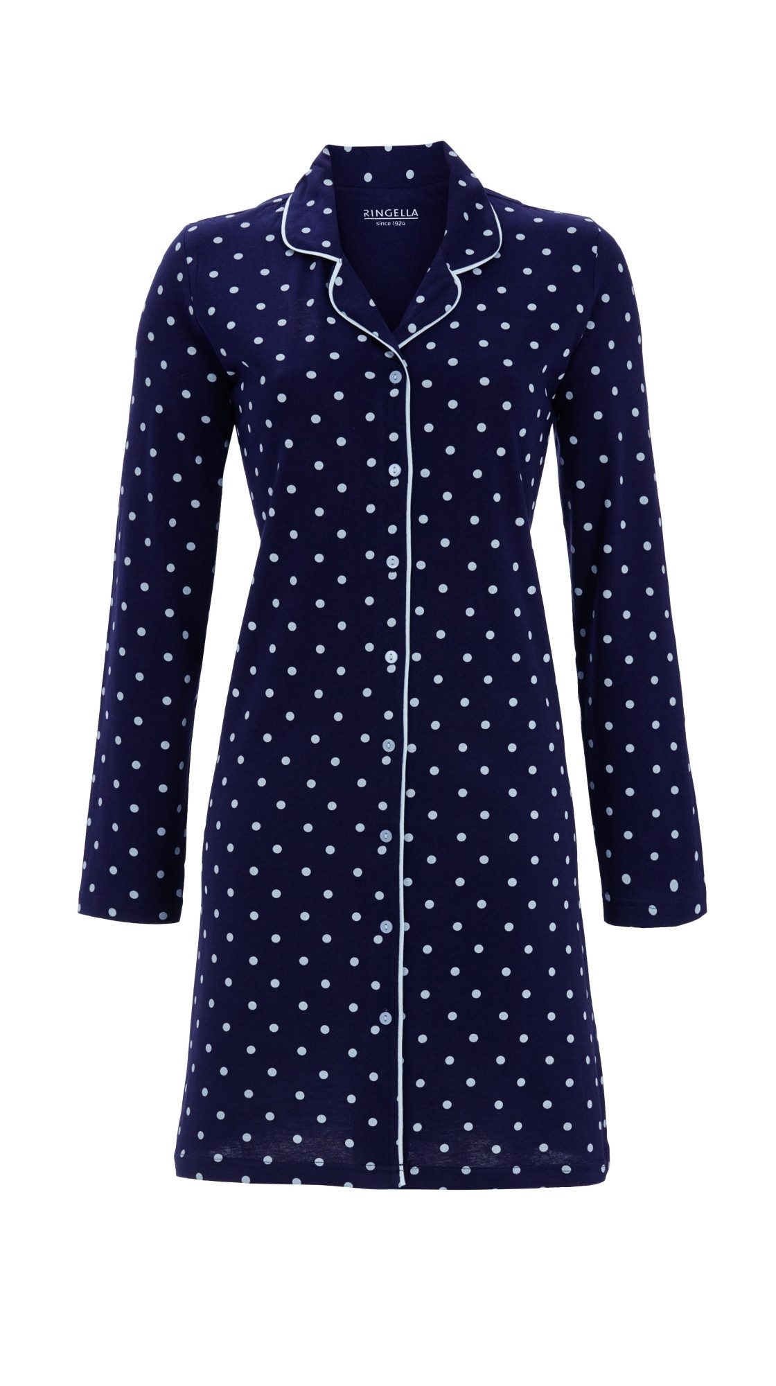 Ringella Nachthemd mit Punktdessin und durchgehender Knopfleiste günstig online kaufen