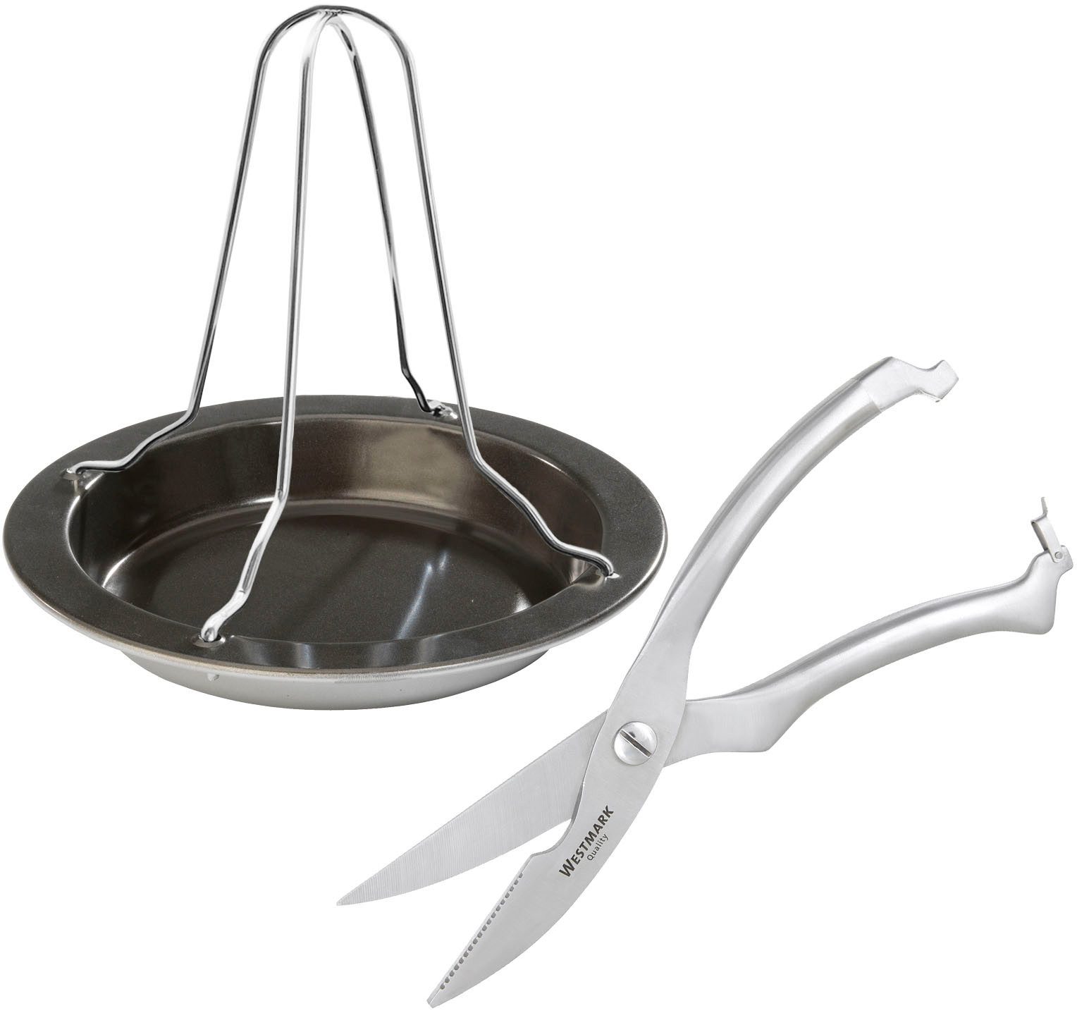 WESTMARK Hähnchenbräter Modern, Edelstahl, (Set, 2-St), inkl. Geflügelschere aus Edelstahl