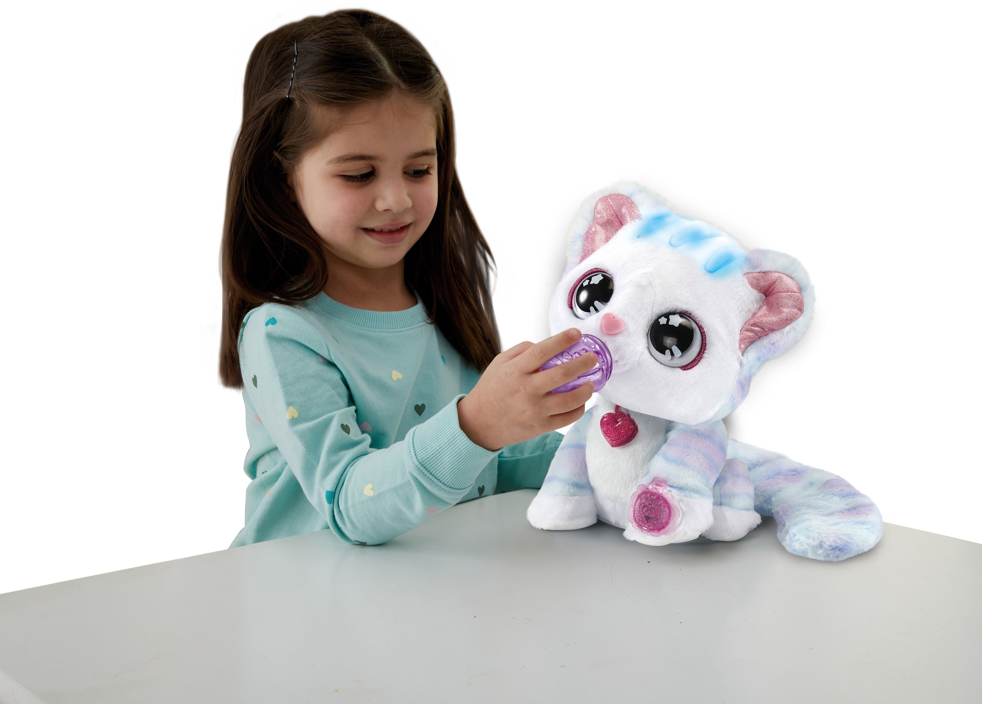 KidiFriends, und Plüschfigur Soundeffekten mit Vtech® Glamour, die Glitzerkatze, Licht-