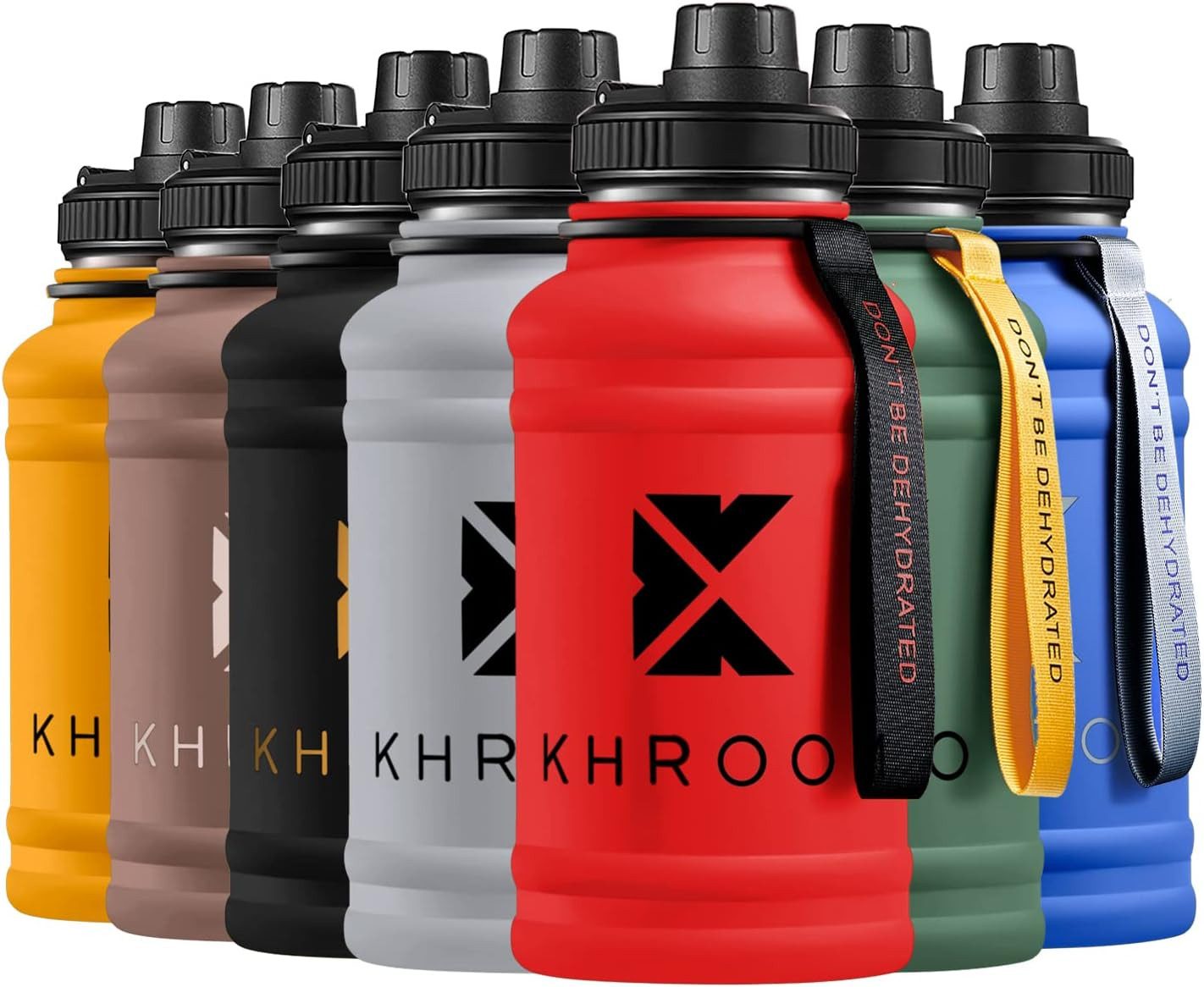 Trinkflasche Edelstahl 1,3L + 2,2L Sport Edelstahlflasche >2 Liter XXL Sportflasche