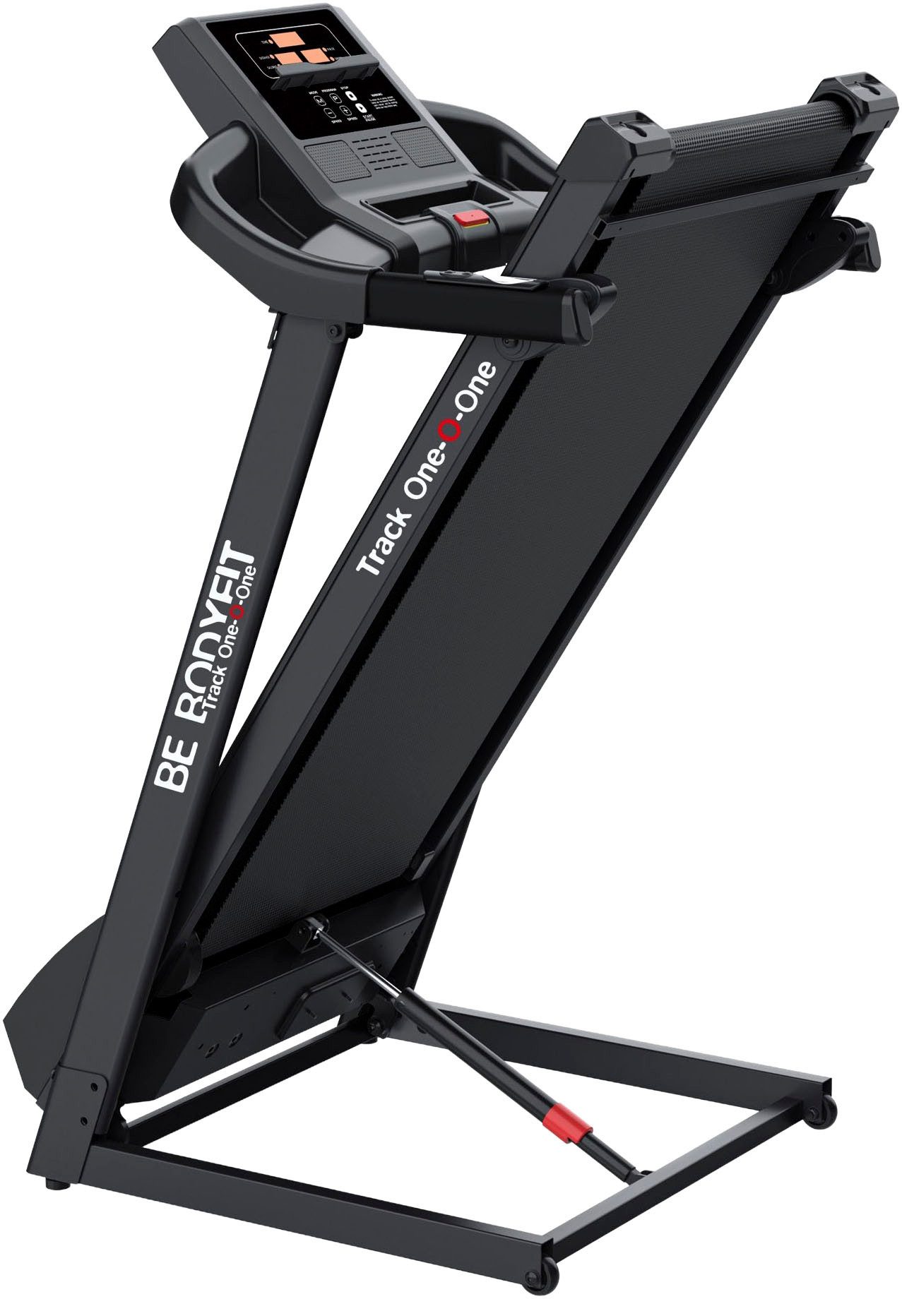 STAMM BODYFIT Laufband TRACK ONE-O-ONE (LED-Anzeige in ROT), bis max. 13 km/h, klappbar, 110 kg max. Benutzergewicht
