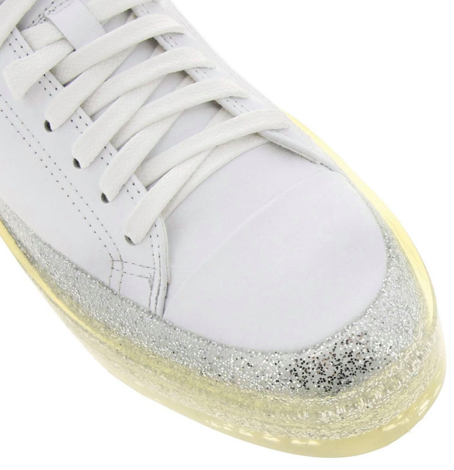 MSGM x RBRSL Glittering Rubber Soul Edition Made in Italy Sneaker Glitzerbeschichtung, transluzente Sohle,integriertem Logo