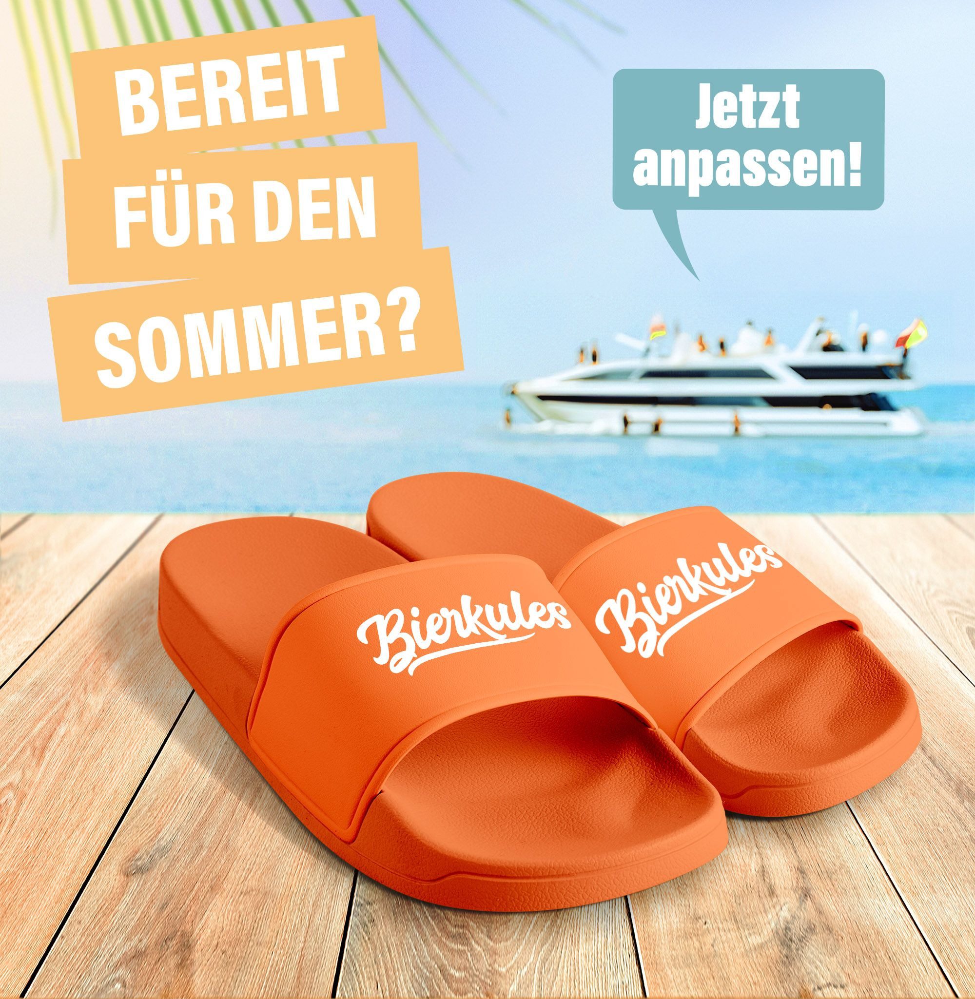 MoonWorks Badelatschen mit Spruch Alkohol Party günstig online kaufen