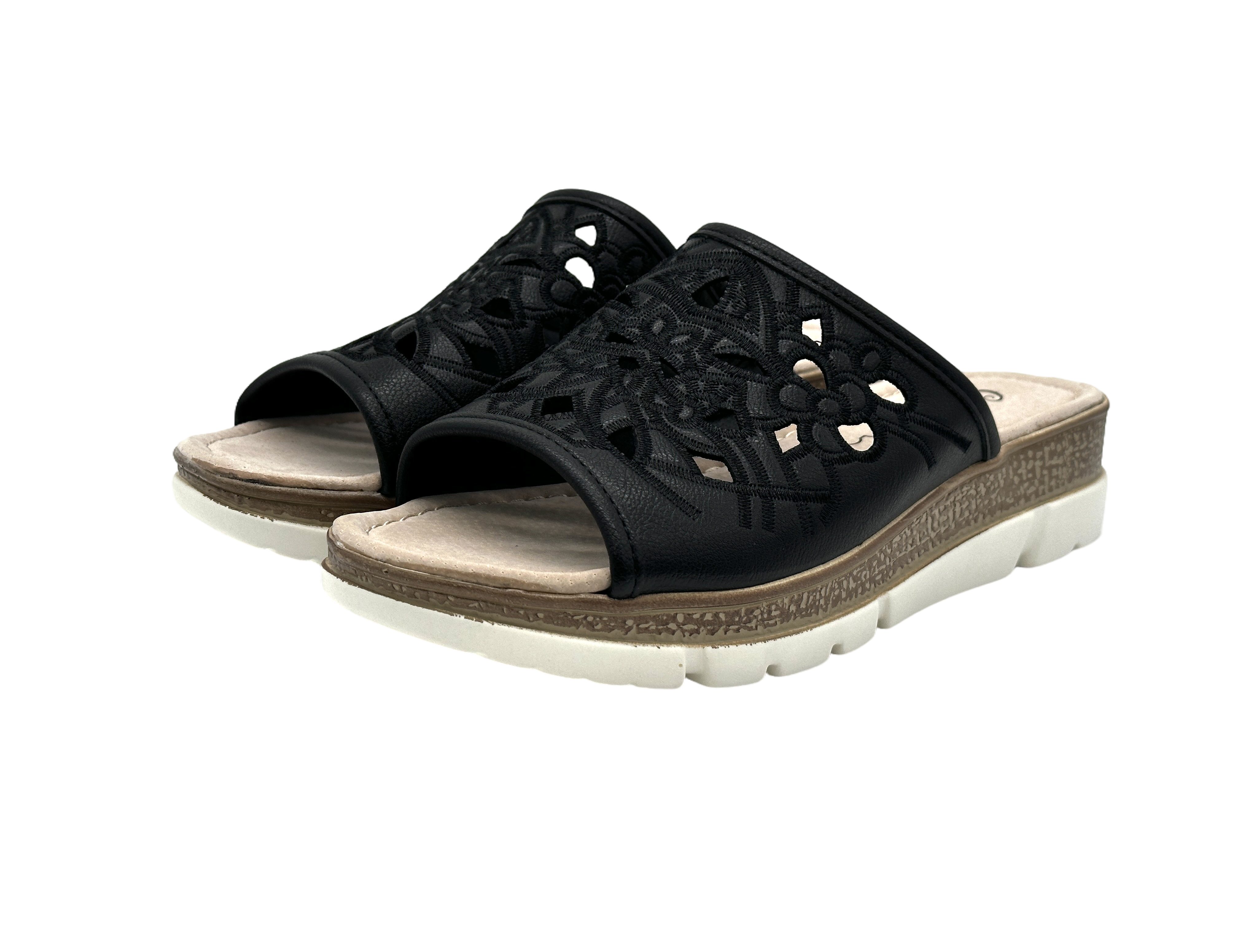 Nowaland Bequeme Damen-Pantoletten - luftdurchlässig & rutschfest Pantolette Blumenmuster, ergonomisch, Weich, rutschhemmend – Bild 3 von 5