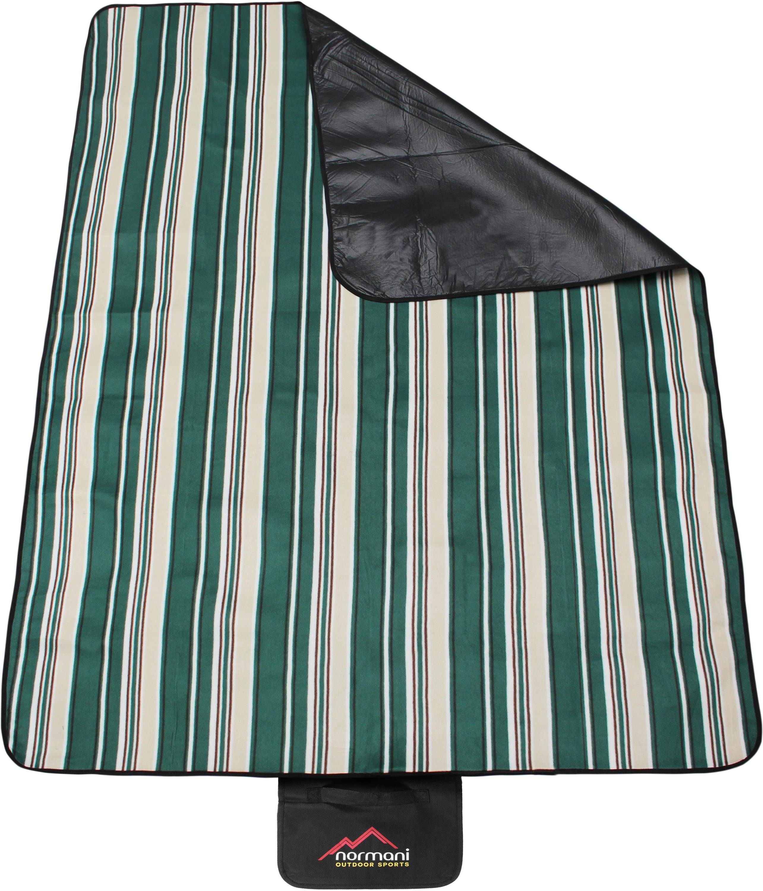 Picknickdecke Outdoor-Campingdecke, 140 cm x 180 cm Tundra, normani, Wasserdichte Unterseite - Fleece Oberseite Sommerdecke Outdoordecke