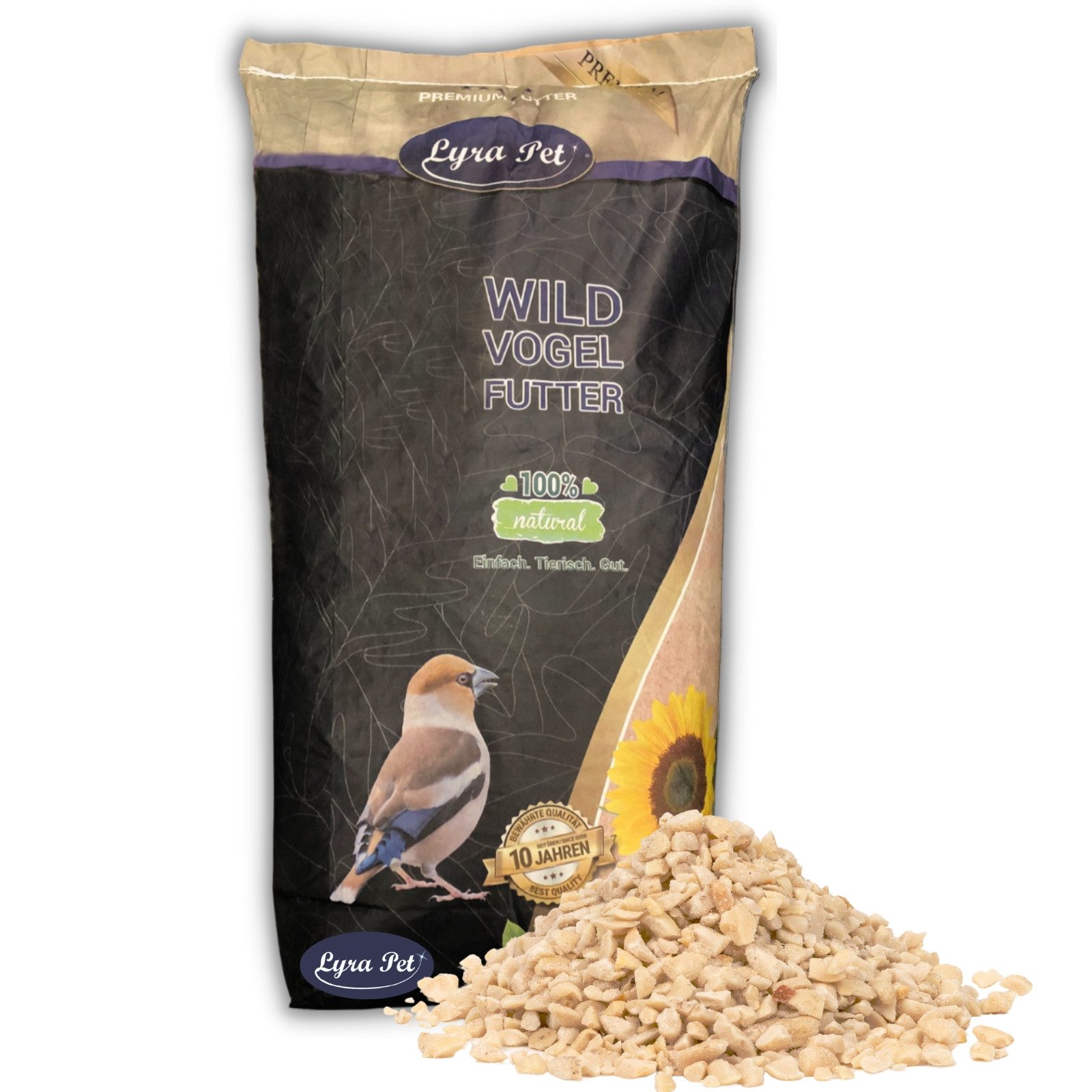 Lyra Pet 10 kg Lyra Pet® Erdnusskerne weiß gehackt, Erdnusskerne für: Wildvogel