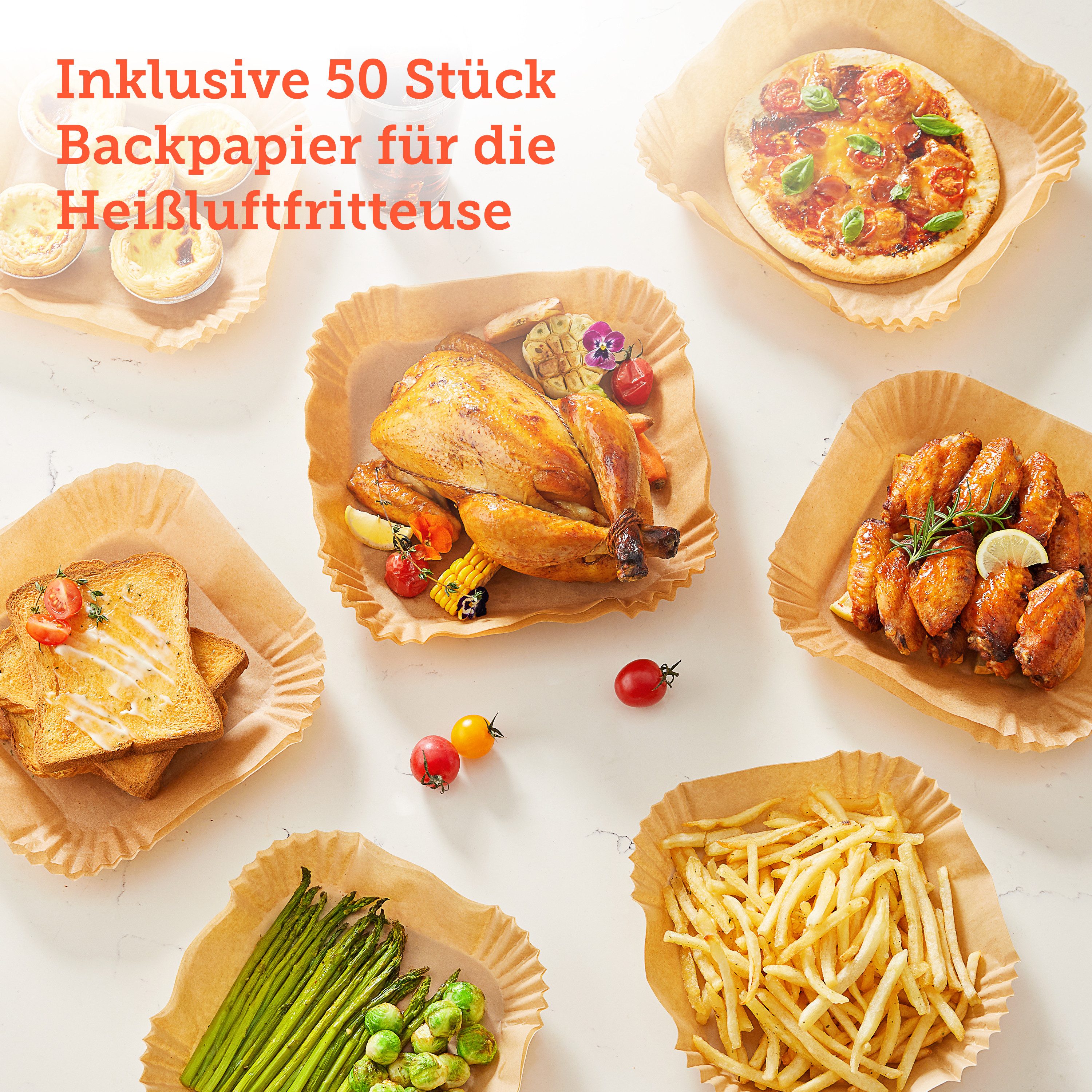 Cosori Heißluftfritteuse Premium II Chef Edition, 6.2 Liter, Airfryer, 50 Papiereinleger inkl., 1700,00 W, 360° Luftzirkulation, 12-in-1-Kochfunktionen, spülmaschinengeeignet