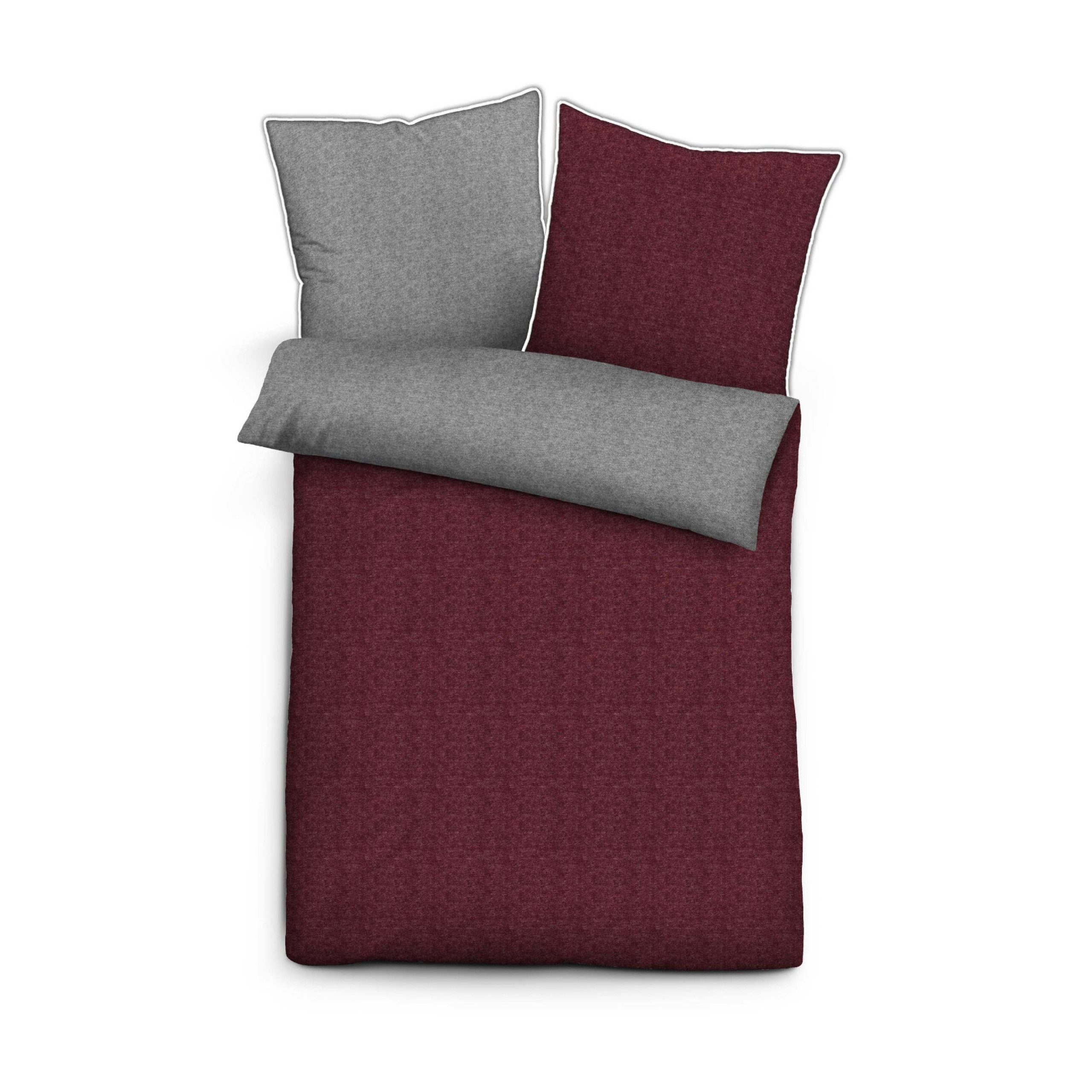 Biberna Bettwäsche Biberna Melange Flanell-Wendebettwäsche 0840500-546, Größe 135x200