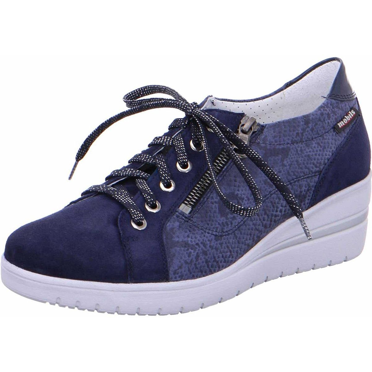 Komfort Schnürer für Damen in blau Schnürschuh
