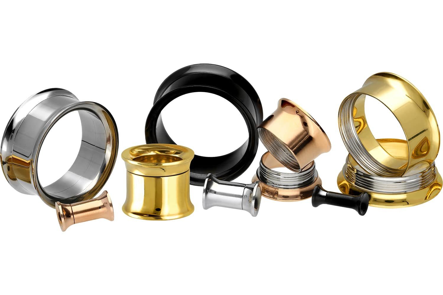 PIERCINGLINE Plug Chirurgenstahl Double Flared Tunnel (Tunnels, 1-tlg)