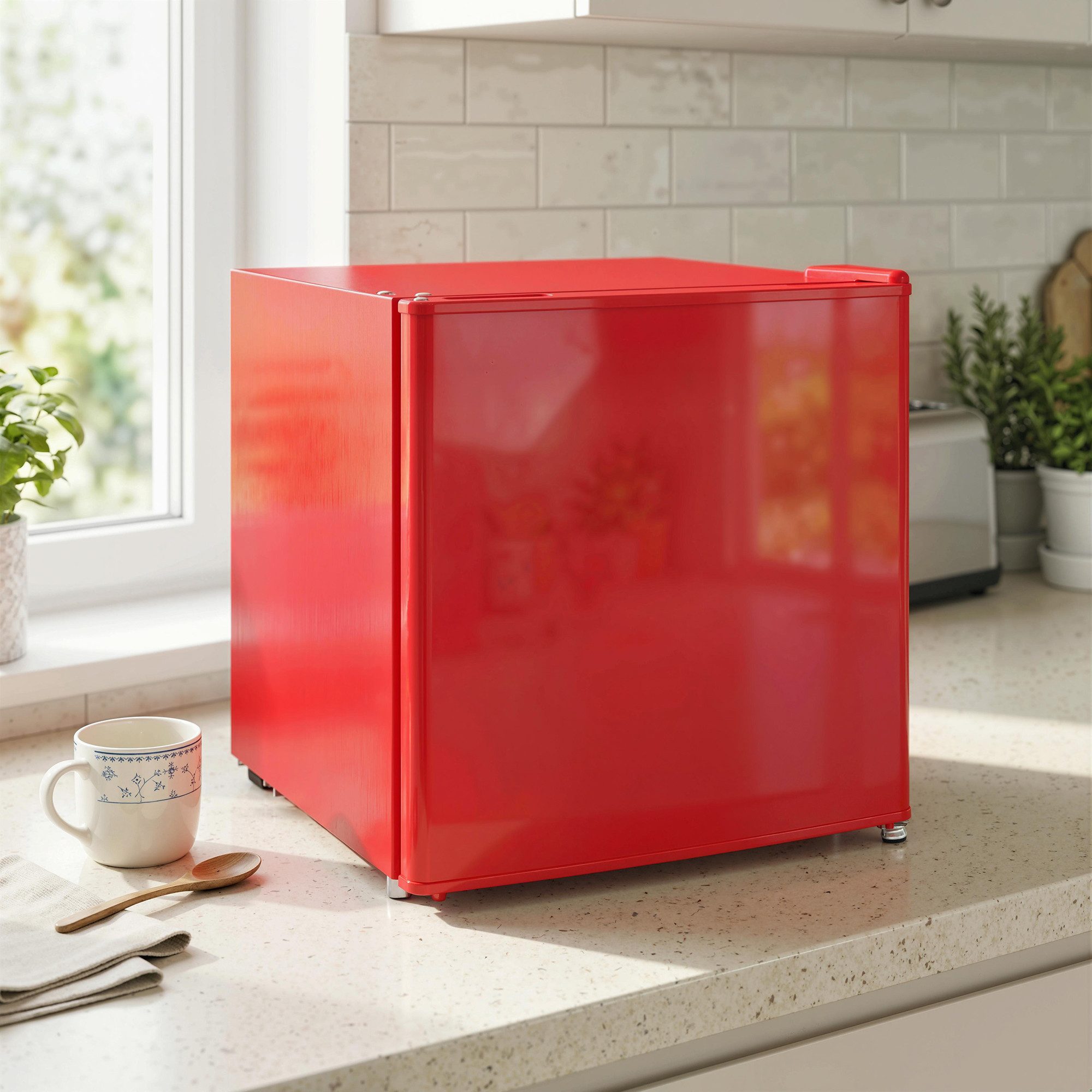 HOMCOM Gefrierschrank Gefriertruhe 800-127V90RD, 48,8 cm hoch, 47 cm breit, -14 bis -24℃ 5-stufige Temperaturregelung
