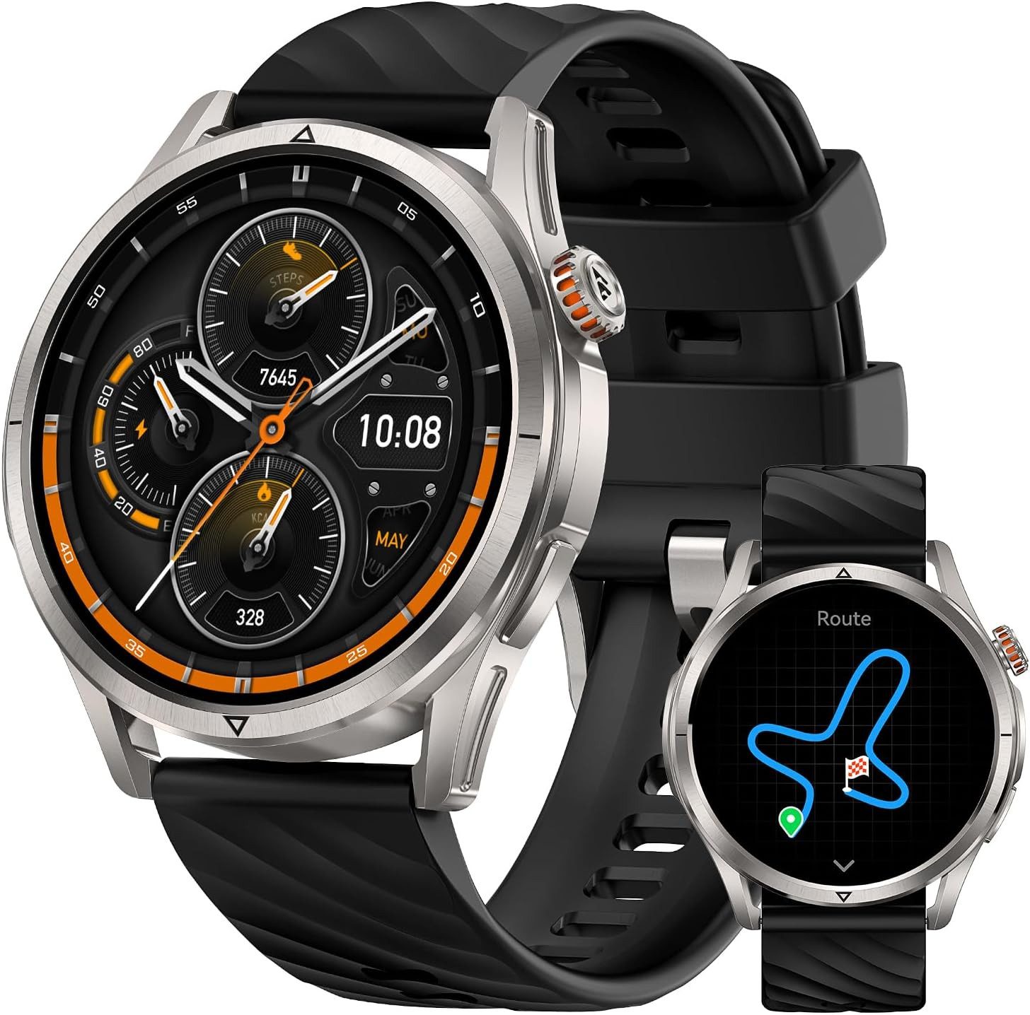 KOSPET Magic R10 Smartwatch (3.6 cm, Android ios), Robuste Herren Smartwatch mit AMOLED Display und Militärstandard