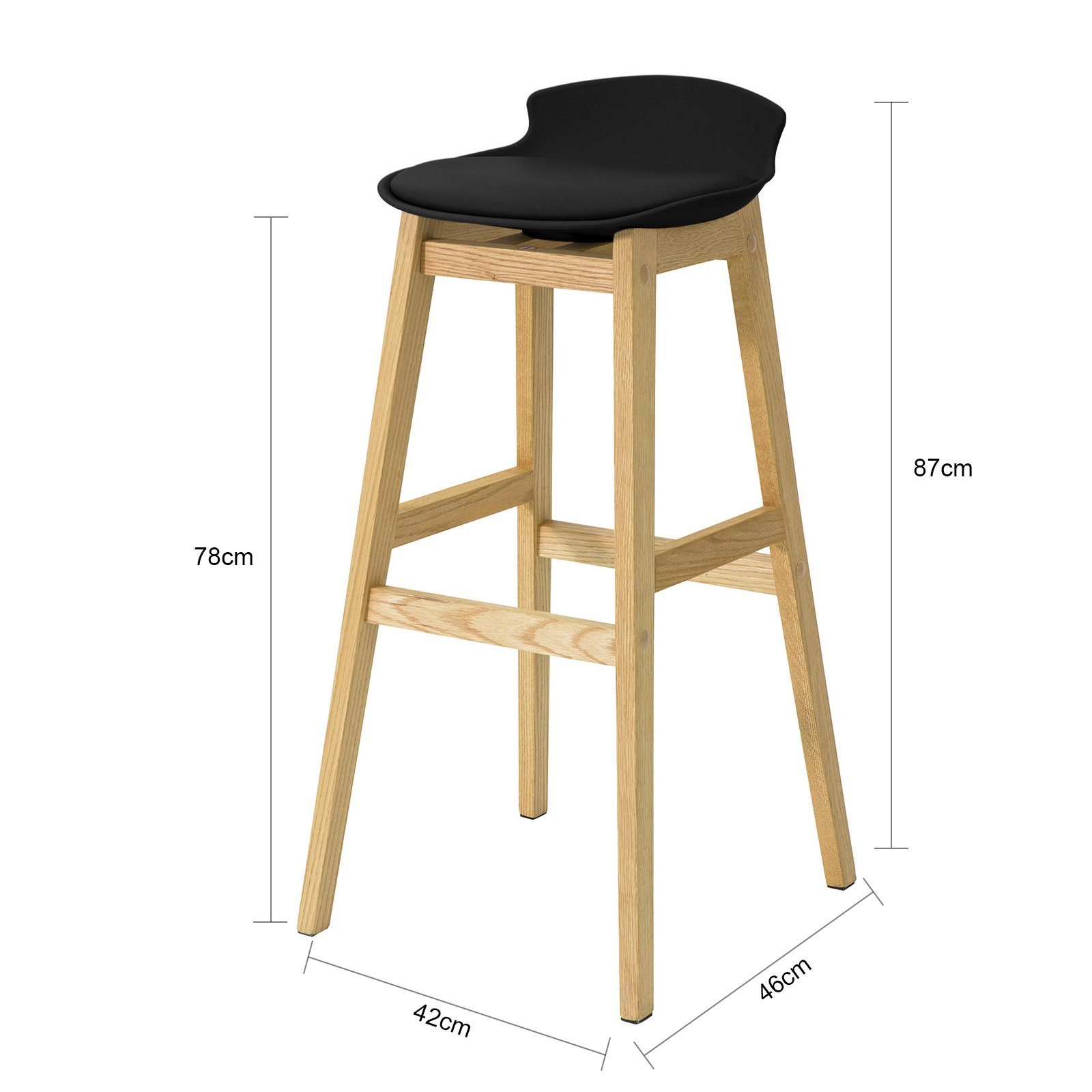 SoBuy Barhocker FST79, Design Barstuhl Tresenhocker Hochhocker mit Fußstütze. Reduzierter Preis € 69,95. Unverbindliche Preisempfehlung € 89,95