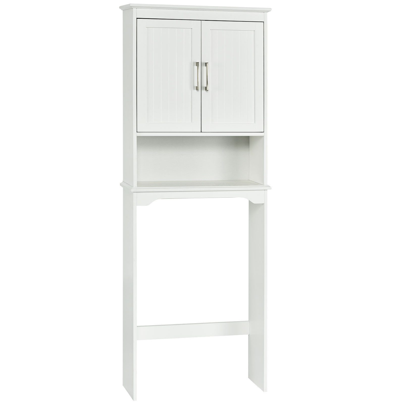 COSTWAY Hochschrank mit Türen und Fächern,freistehend,168 cm