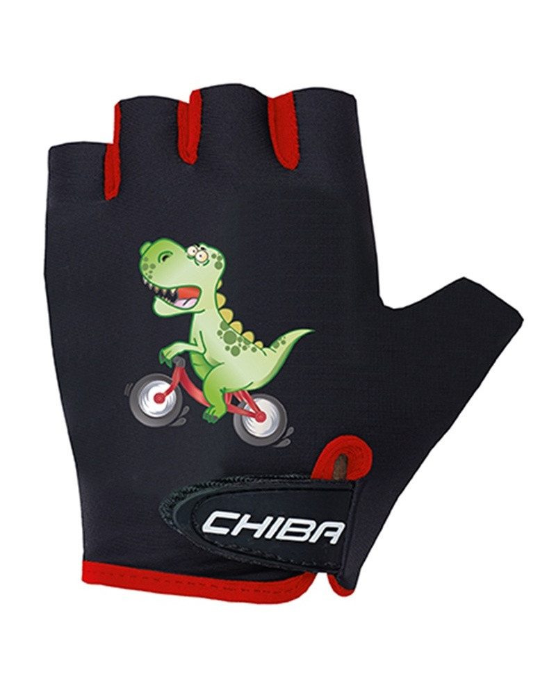 Chiba Fahrradhandschuhe Cool Dinosaurier schwarz Kinder - 1 Paar