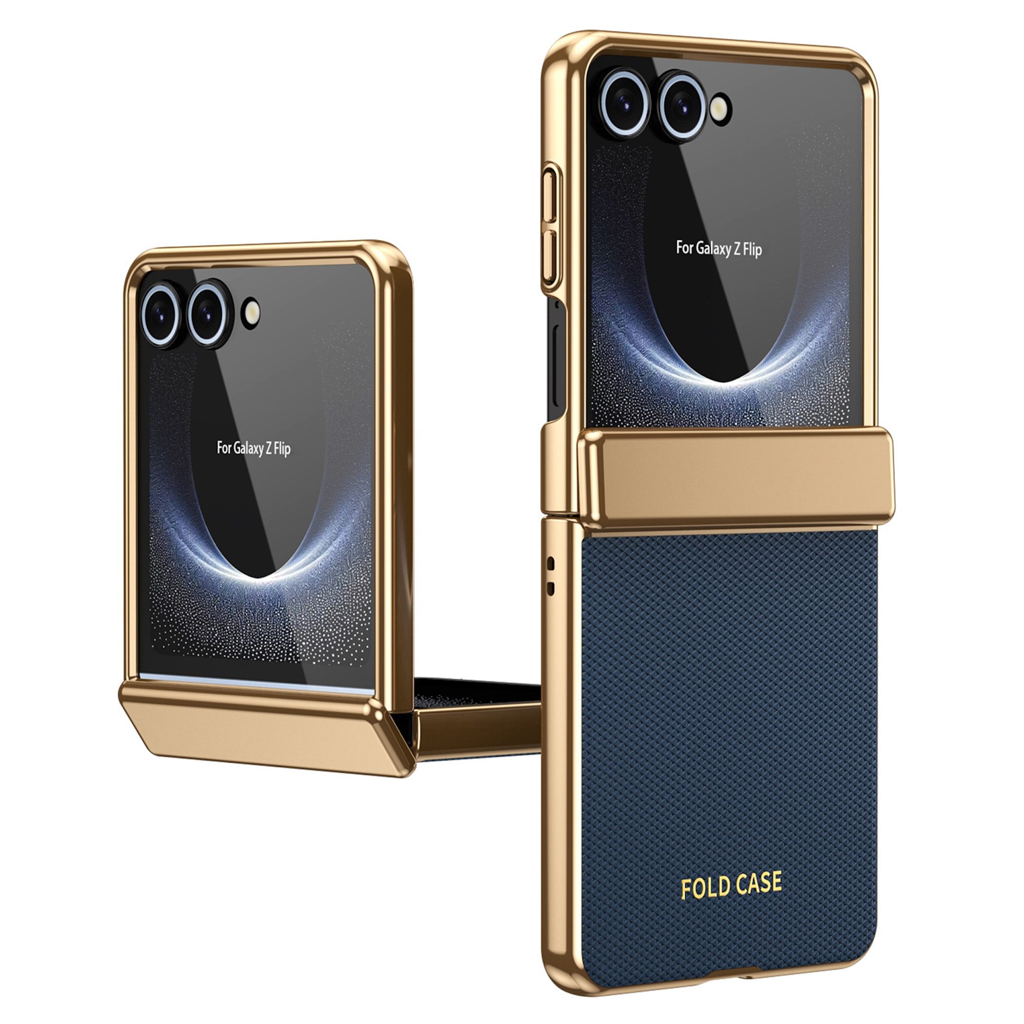 Wigento Handyhülle Klapphülle + H9 Display Glas Samsung Galaxy Z Fold8 Ultra 5G Blau 8,00 Zoll und 6,50 Zoll, Kamera Lisen Schutz