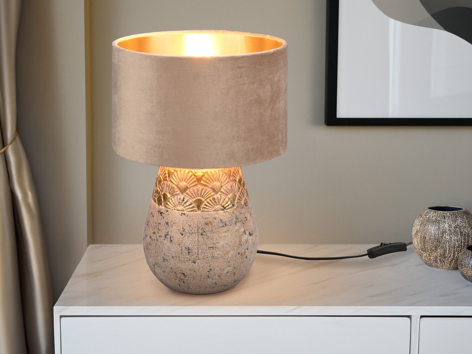 Reality Leuchten LED Nachttischlampe, LED wechselbar, warmweiß, ausgefallen günstig online kaufen