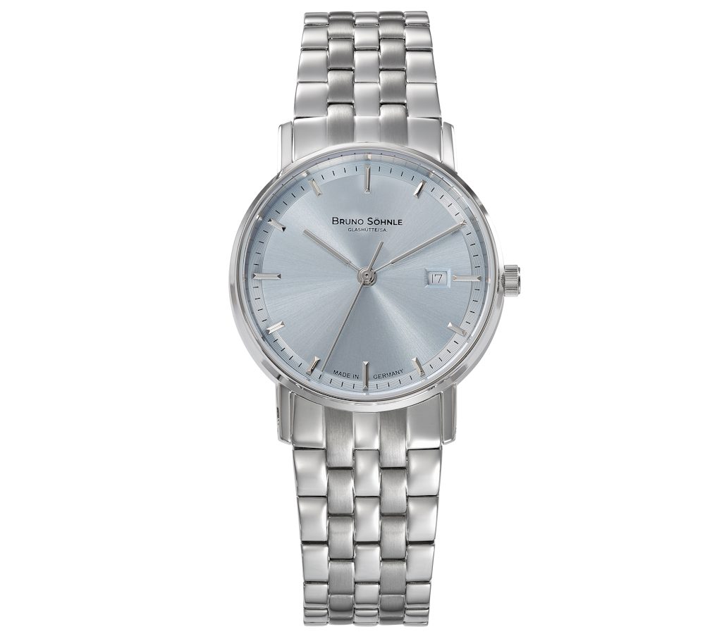 Quarzuhr Glashütte Damenuhr Rondo Eisblau