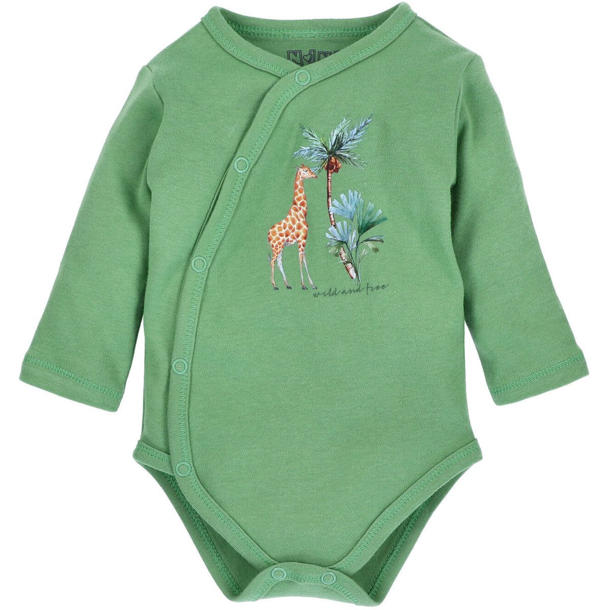 Langarmwickelbody Giraffe Unisex Kinder