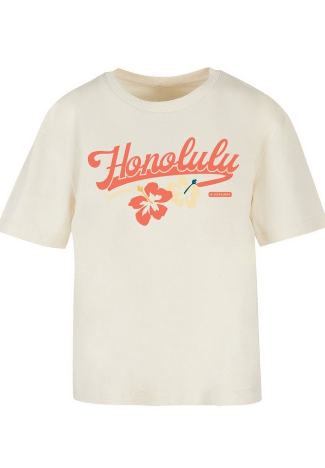 F4NT4STIC T-Shirt PLUS SIZE Honolulu Print, Fällt weit aus, bitte eine  Größe kleiner bestellen