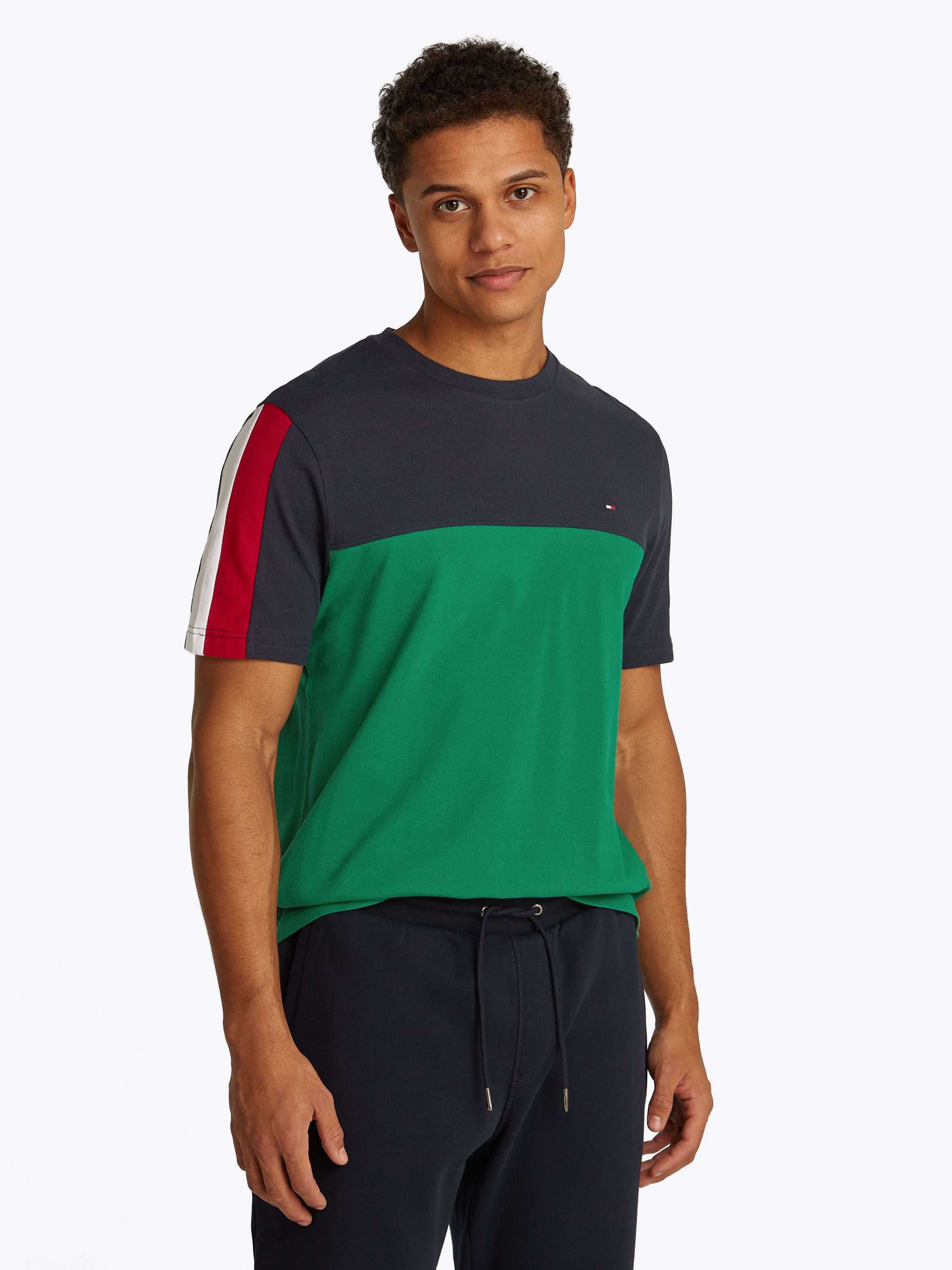 Tommy Hilfiger T-Shirt GLOBAL STRIPE COLOURBLOCK günstig online kaufen