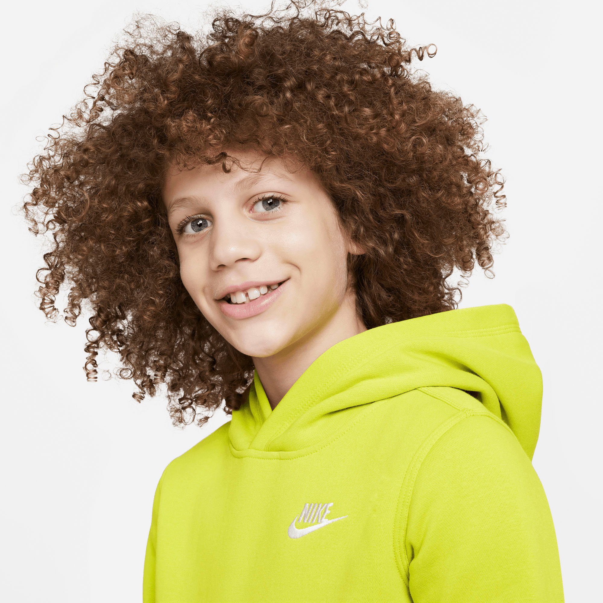 Big Pullover Hoodie Nike Sportswear grün Kids' Club Kapuzensweatshirt