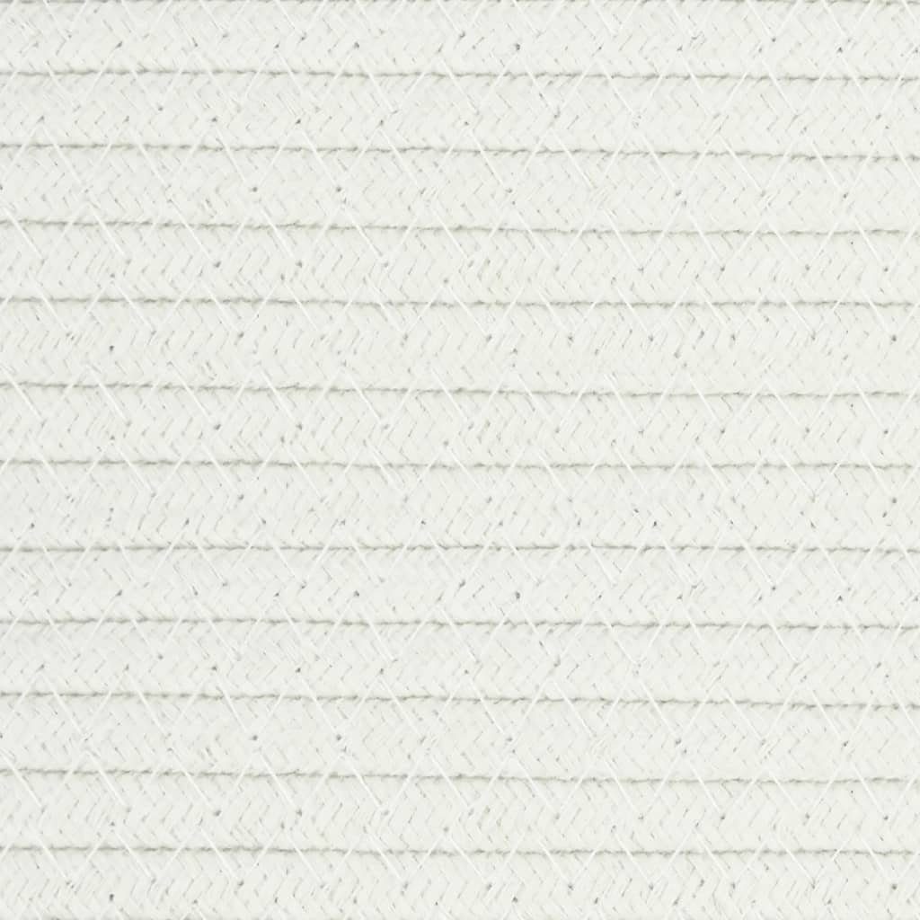 Weiß Aufbewahrungskorb cm und Ø40x25 vidaXL Baumwolle Braun Aufbewahrungskorb