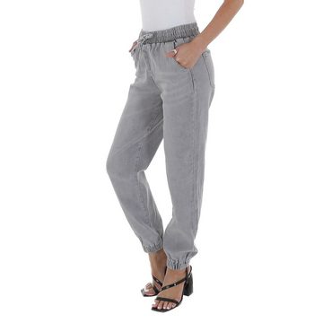 Ital-Design Jeansjeggings Damen Freizeit Stretch Jeans in Hellgrau