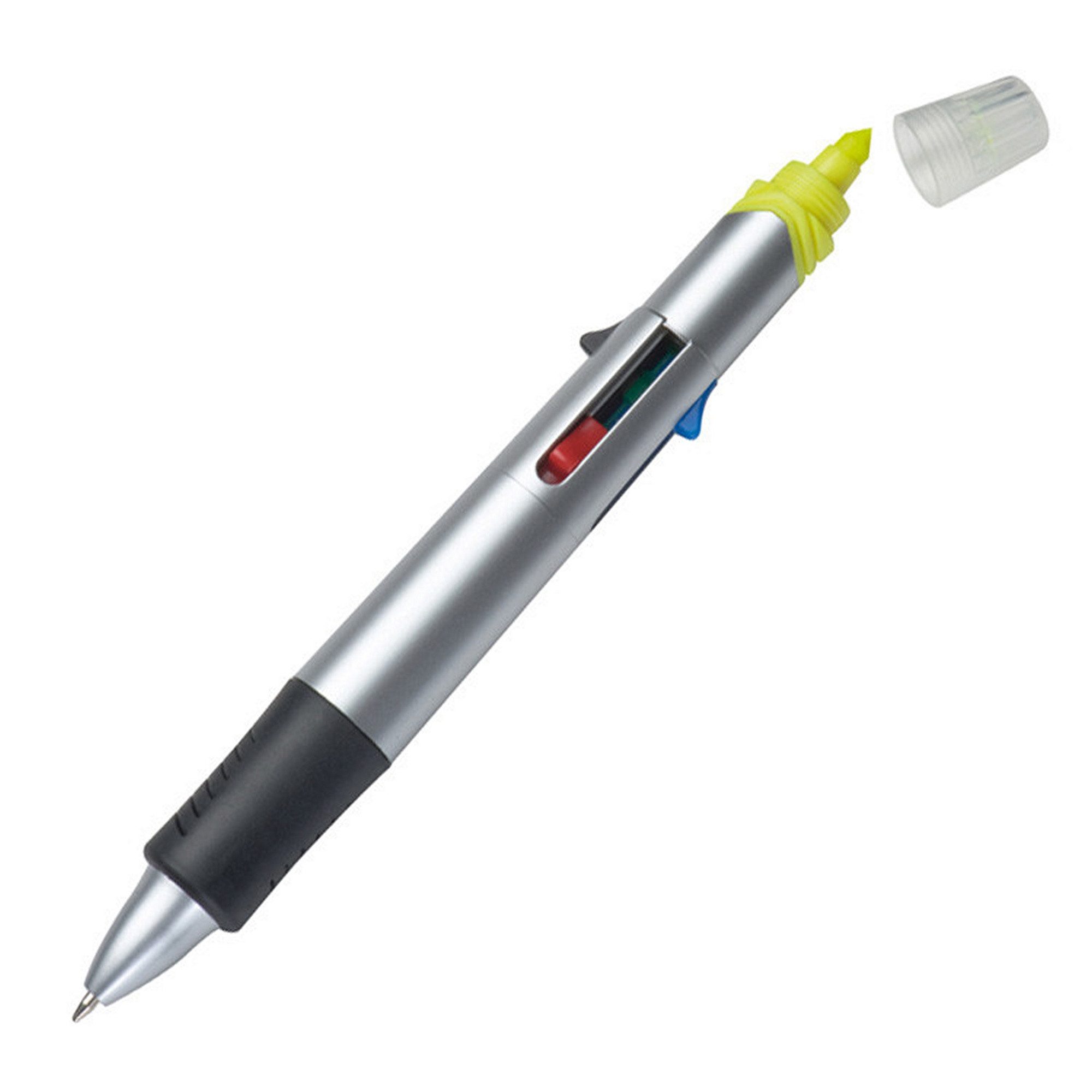 Livepac Office Kugelschreiber Kugelschreiber mit 4 Schreibfarben blau,-rot,-schwarz und- grün / mit