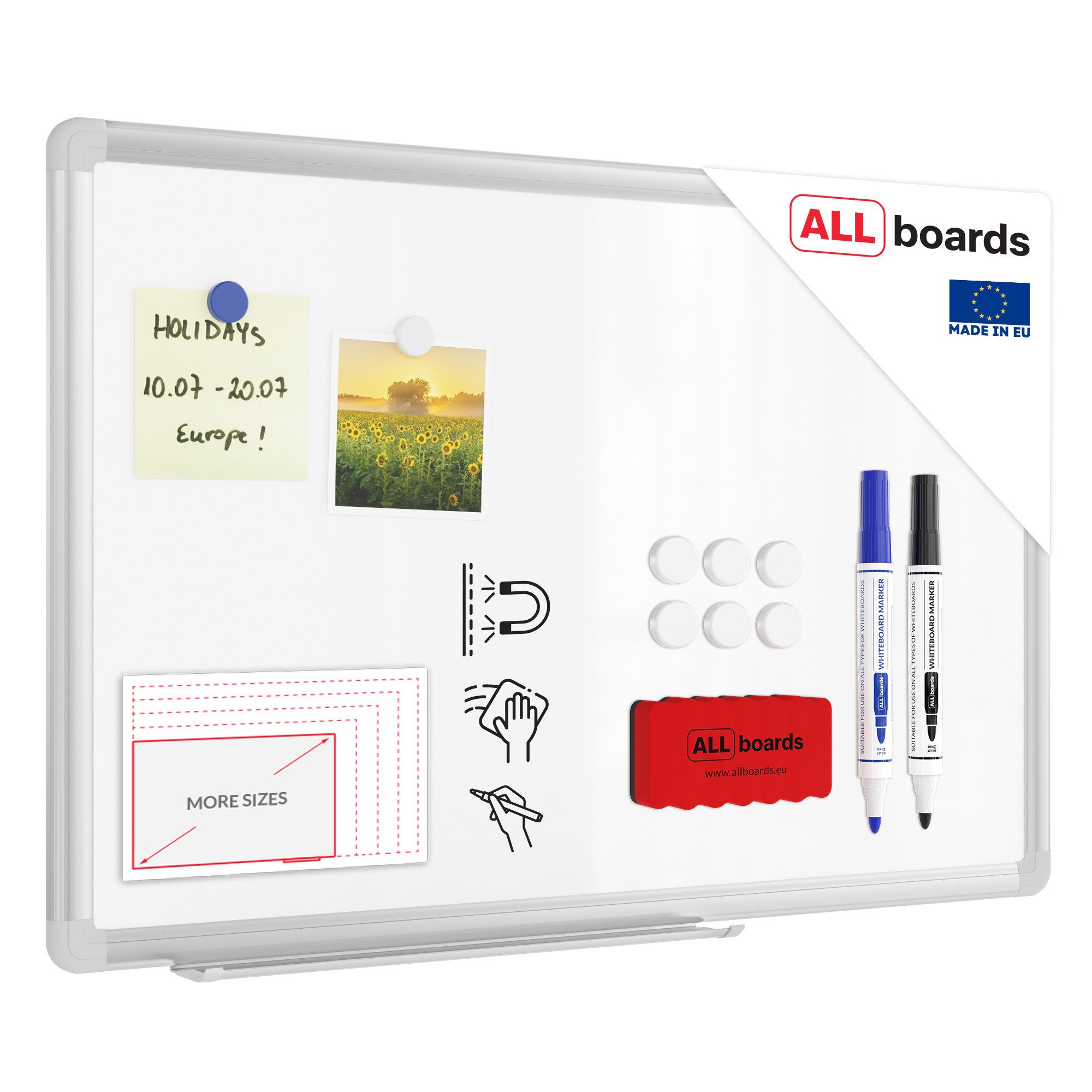 ALLboards Magnettafel ALLboards Magnetisches Whiteboard Magnettafel Premium EXPO