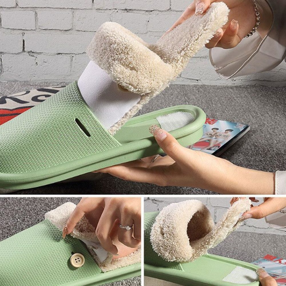 Coonoor Hausschuhe Damen Winter Plüsch Pantoffeln Herren Warm pantoffeln Plüsch Hausschuhe