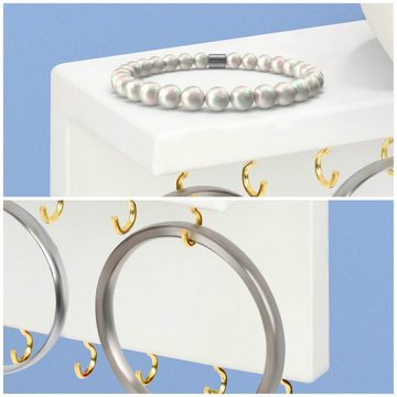 Belle Vous Organizer White Jewelry Holder Wall Shelf, Schmuckhalter Wandregal Weiß Organizer