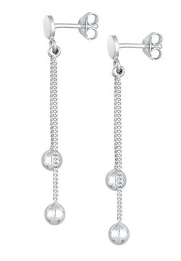 Elli Paar Ohrhänger Stecker Plättchen Kugel Kette Geo Style 925 Silber
