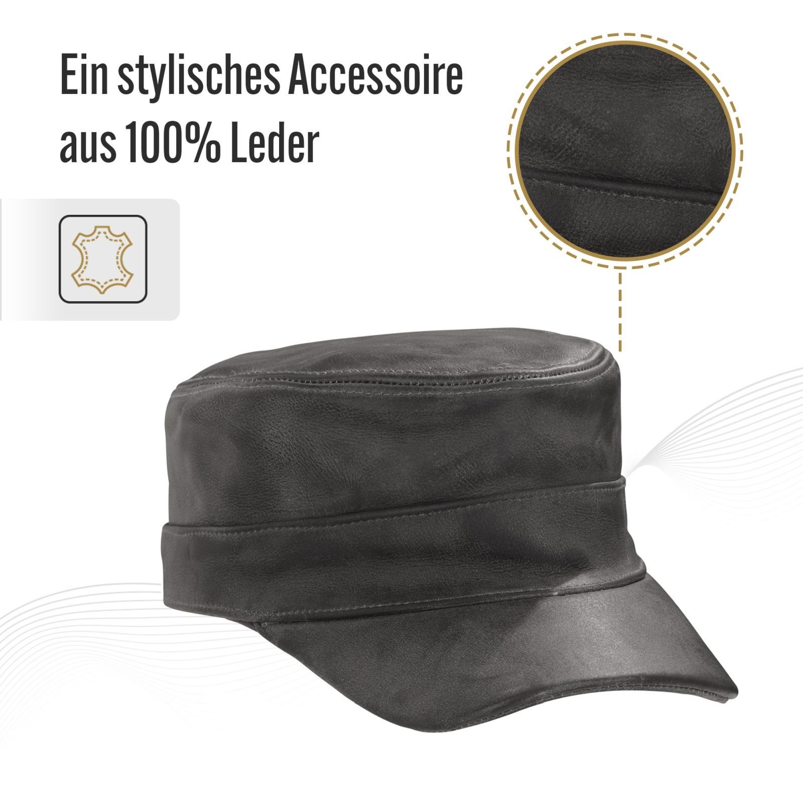 BLACK FOREST FOX Cowboyhut Herren Leder CUBA Cap Hut Schirmmütze in versch. günstig online kaufen