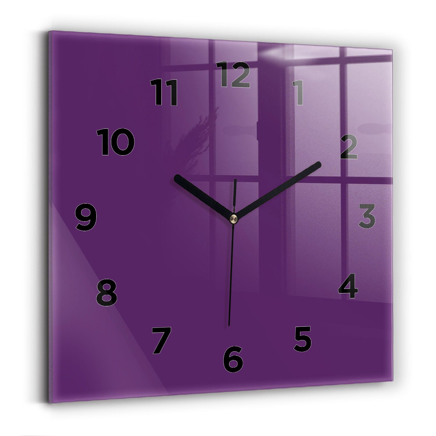Tulup Wanduhr Glasuhr Modernistische Glaswanduhr 30x30cm Uhr aus gehärtetem Glas