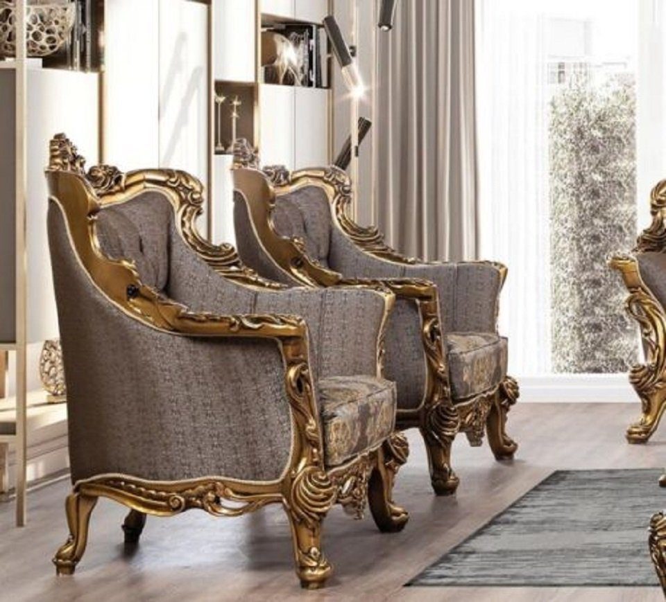 Chesterfield JVmoebel Textil Sessel, Luxus Sofa Barock Polster Couch Design Sessel