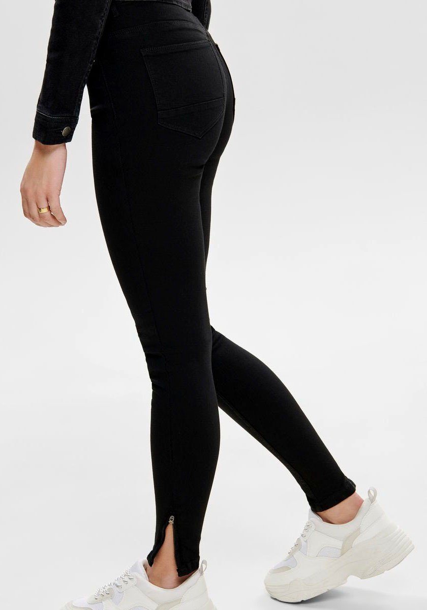 ONLY Ankle-Jeans ONLKENDELL ETERNAL LIFE ANKLE BLACK NOOS mit Zipper am Saum – Bild 4 von 5