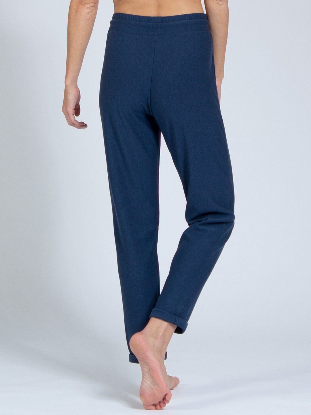 Magadi denim Yogahose aus weichem Mela Naturmaterial blau