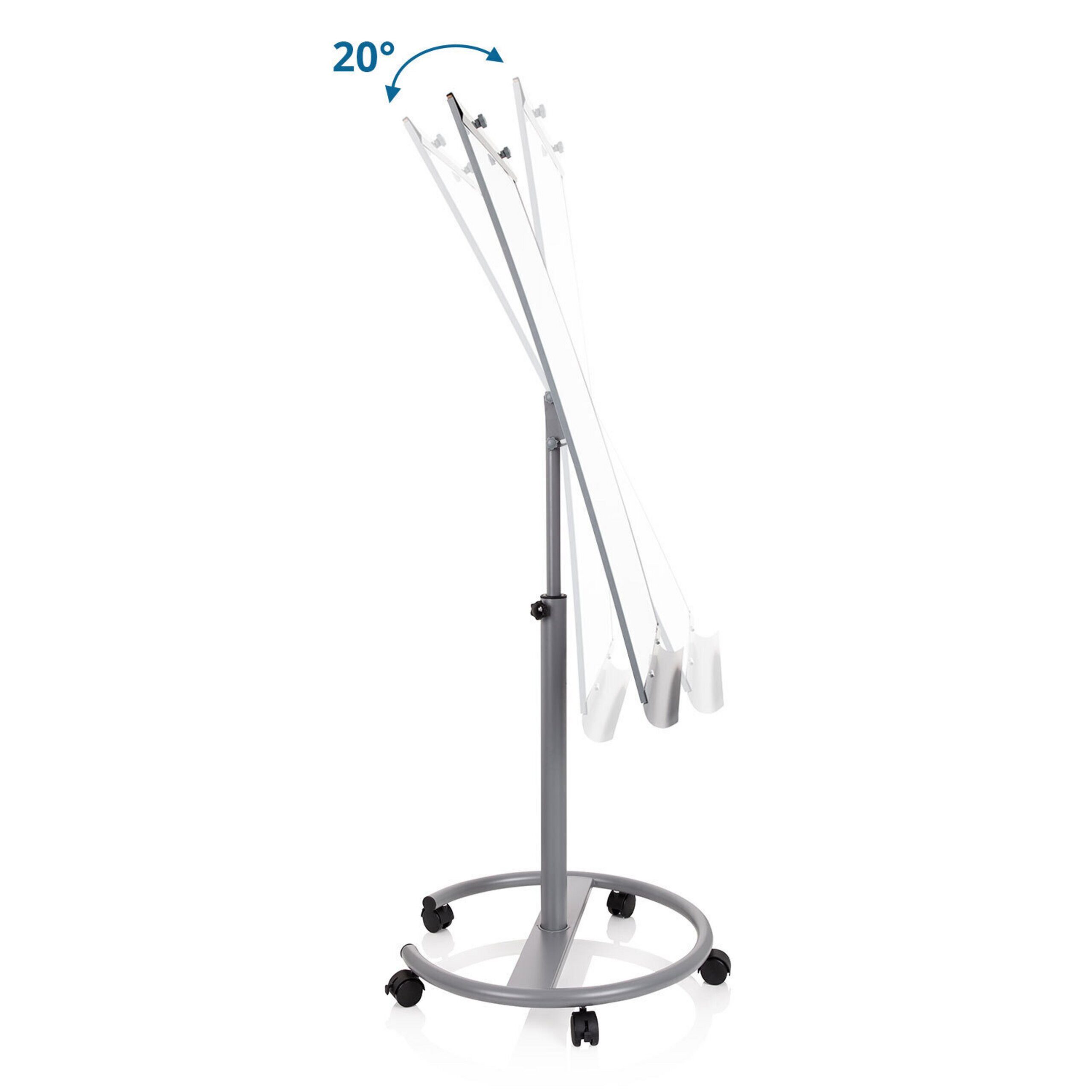hjh OFFICE Magnettafel Whiteboard Multiboard Stahl, 2-in-1 Flipchart und Whiteboard