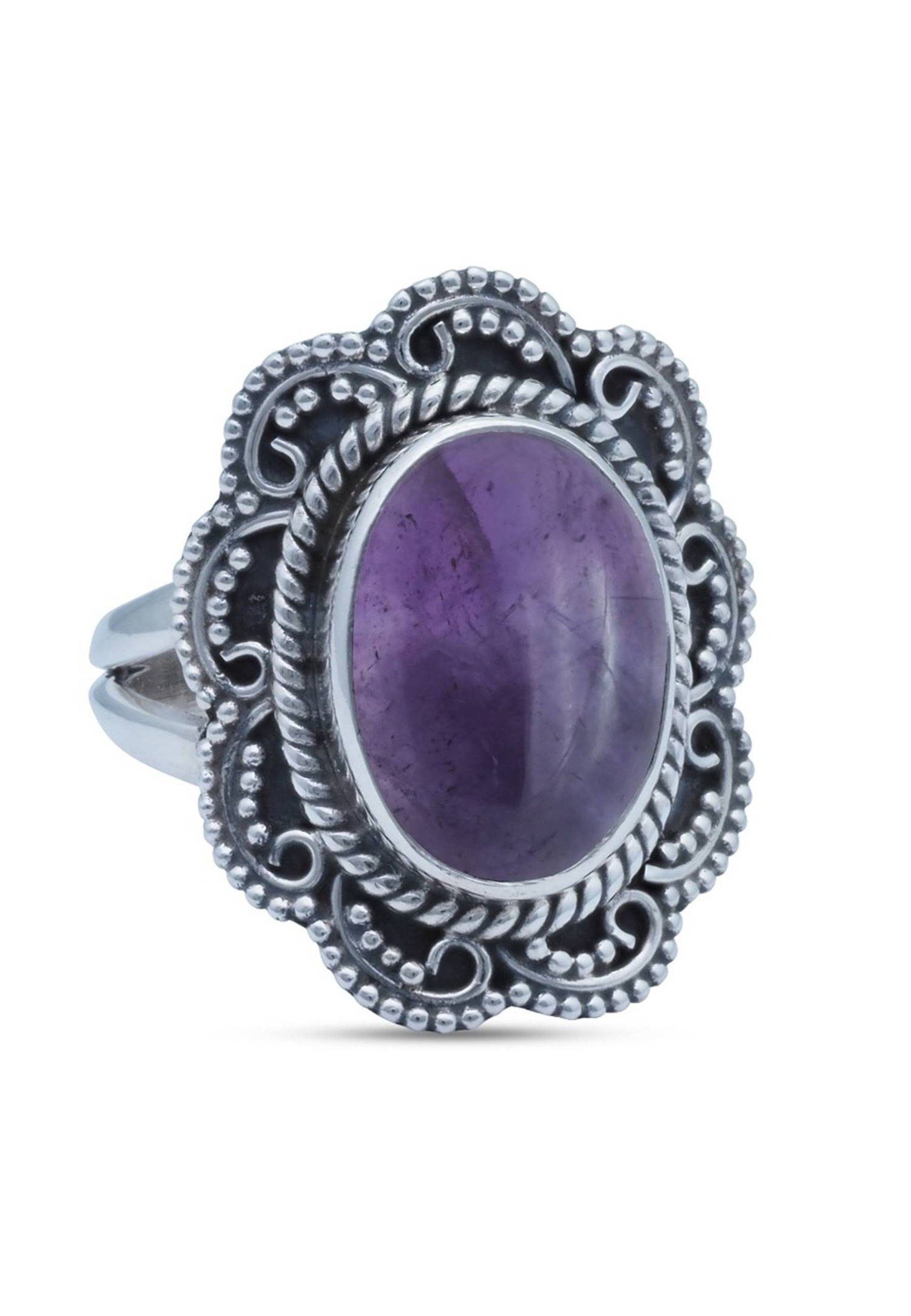 mit 925er Silberring Silber mantraroma Amethyst