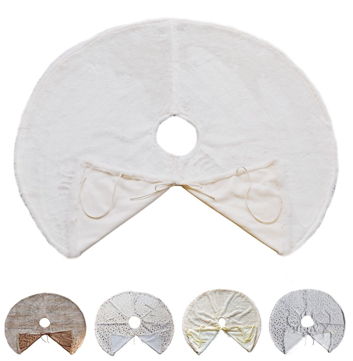 JACK Weihnachtsbaumdecke Kuschlige Christbaumdecke Rund Ø 90cm Weihnachtsba günstig online kaufen