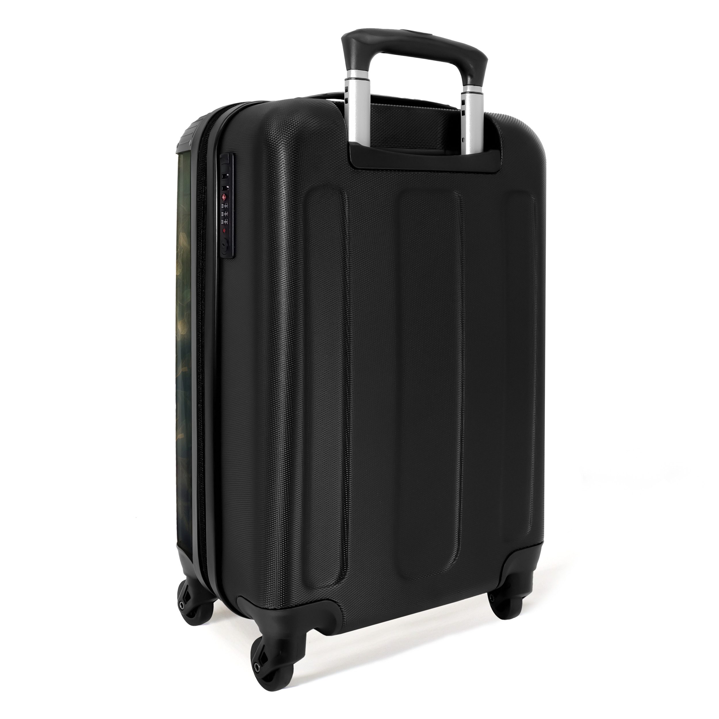 NoBoringSuitcases.com© Hartschalen-Trolley Eule - Vögel - Blumen - Natur 55x35x20cm, 4 Rollen, Reisetasche mit Rollen, Koffer Handgepäck Flugzeug
