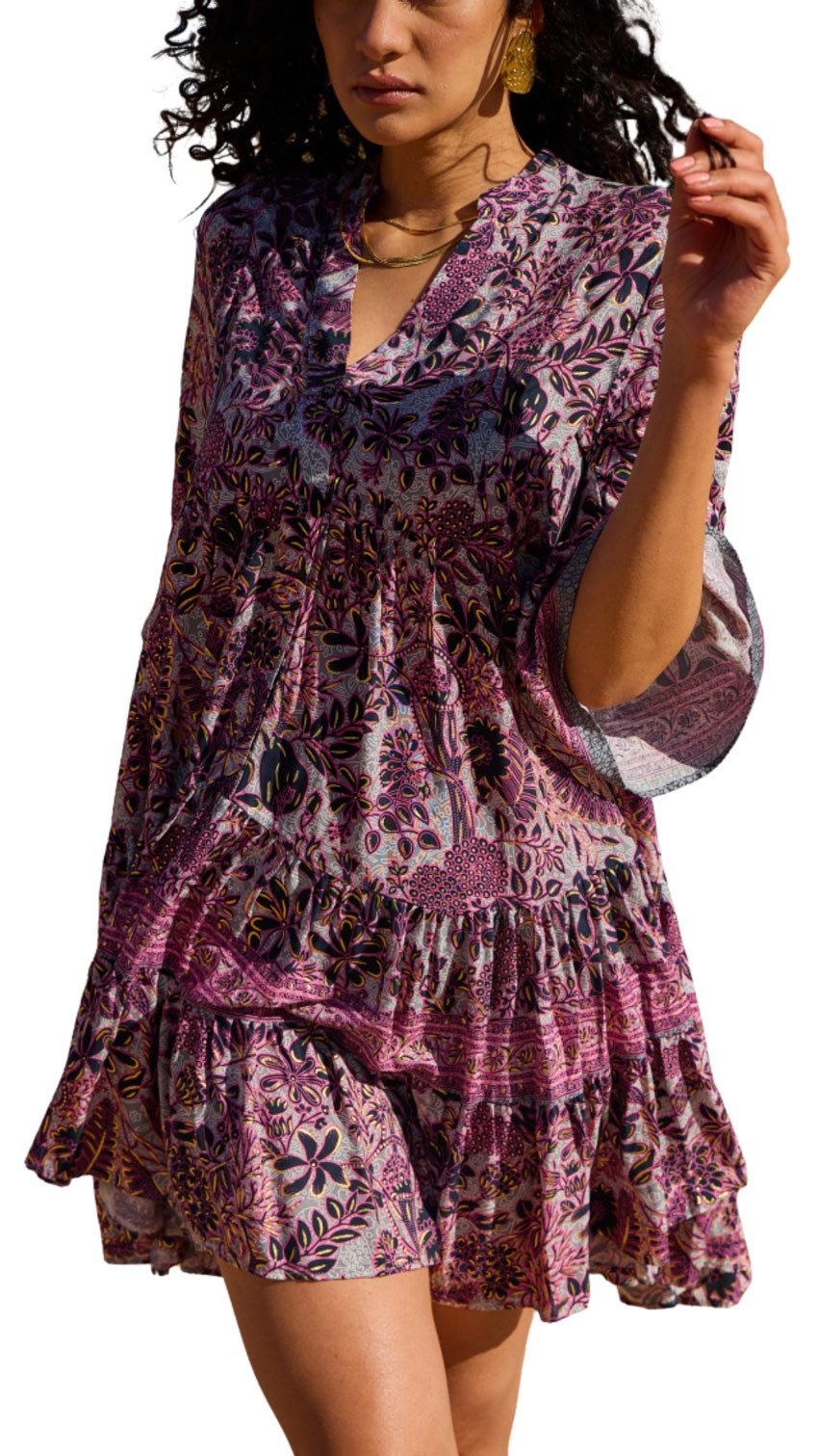 Charis Moda Tunikakleid Sommerkleid romantischer Boho günstig online kaufen