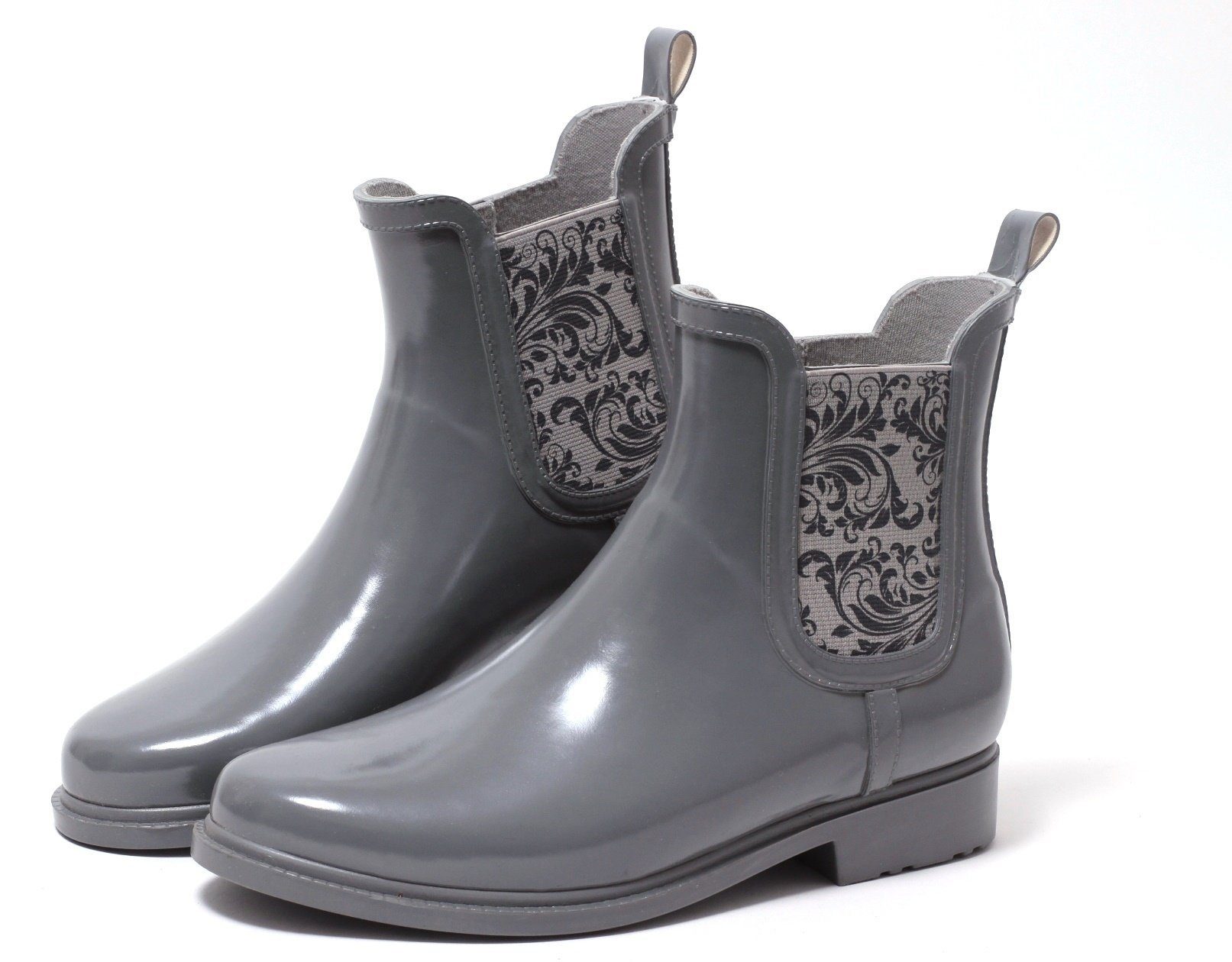 Zapato Chelseaboots Damen Regenstiefelette Gummistiefelette Damenstiefel  Chelsea Regen Boots grau online kaufen | OTTO