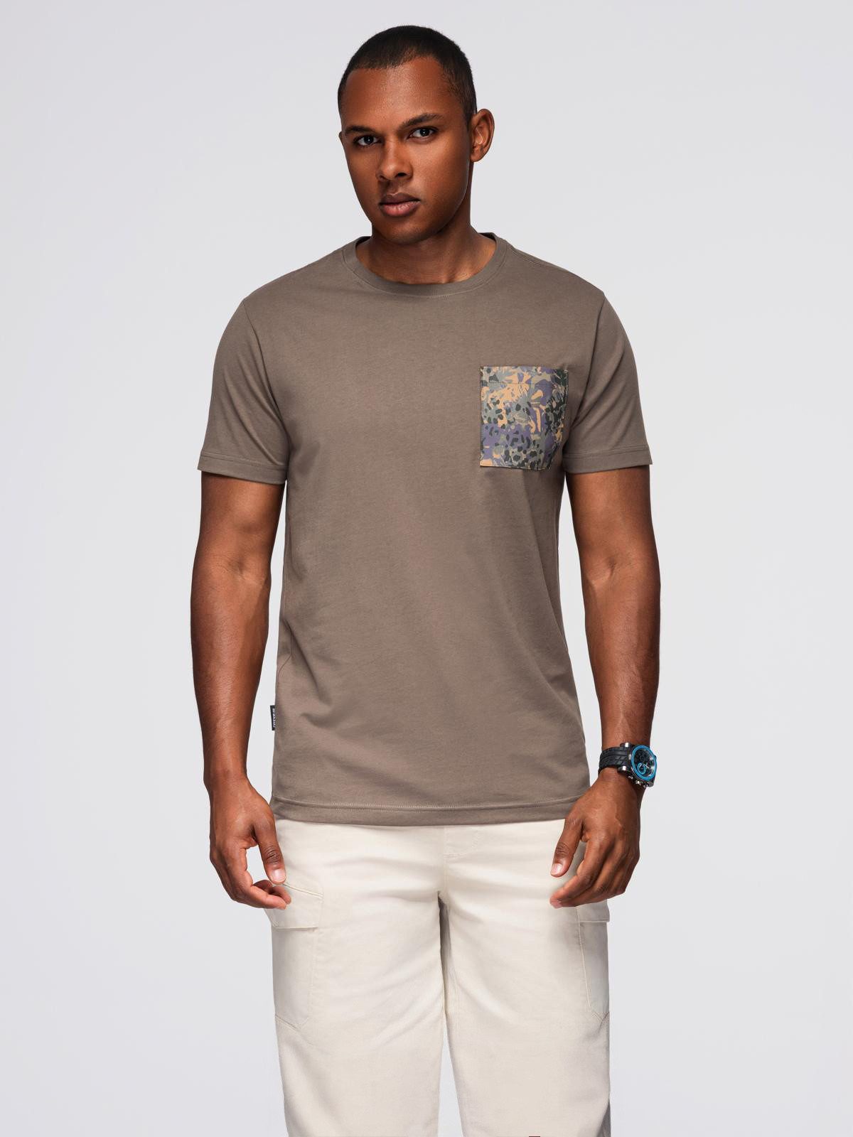 OMBRE Print-Shirt -Shirt aus Baumwolle mit bedruckter Tasche