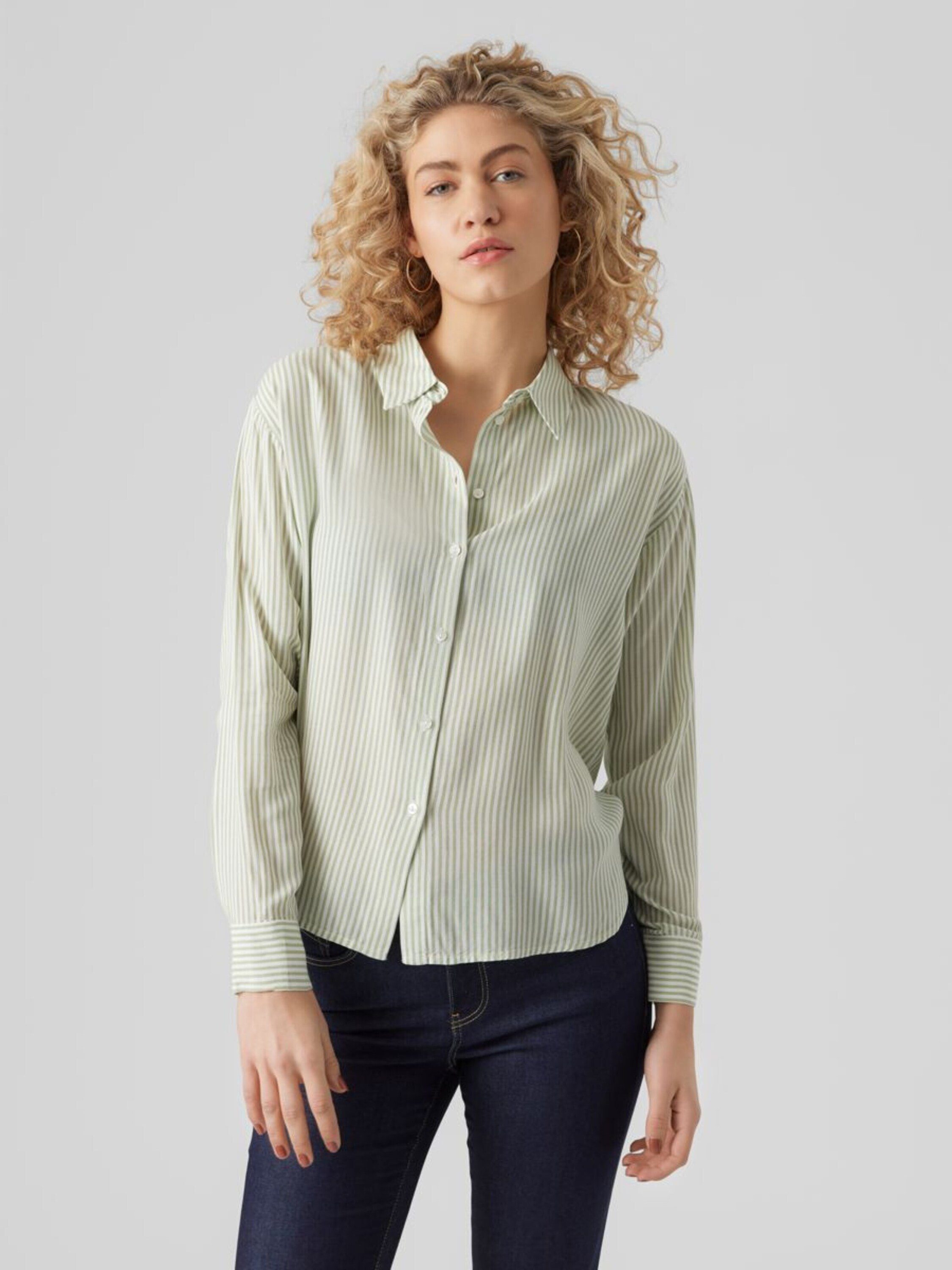 Vero Moda Langarmbluse Bumpy (1-tlg) Drapiert/gerafft