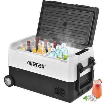 Merax Outdoor-Flaschenkühler elektrische Kompressor-Kühlbox tragbar, frisch/einfrieren, mit APP, Gefrierbox 12/24 V und 230 V für Auto, Lkw, Reisemobil, 31,5 Liter