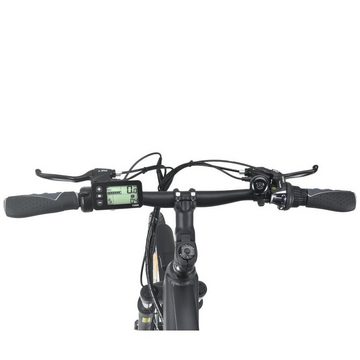 smartEC E-Bike Trekking Fahrrad Trek-28H 28 Zoll Herren, 7 Gang Shimano Tourney Schaltwerk, Kettenschaltung, Hinterrad-Nabenmotor, 468,00 Wh Akku, Batterie, Unterstützung 25 km/h Scheibenbremse 90km Reichweite Anfahrhilfe StVZO