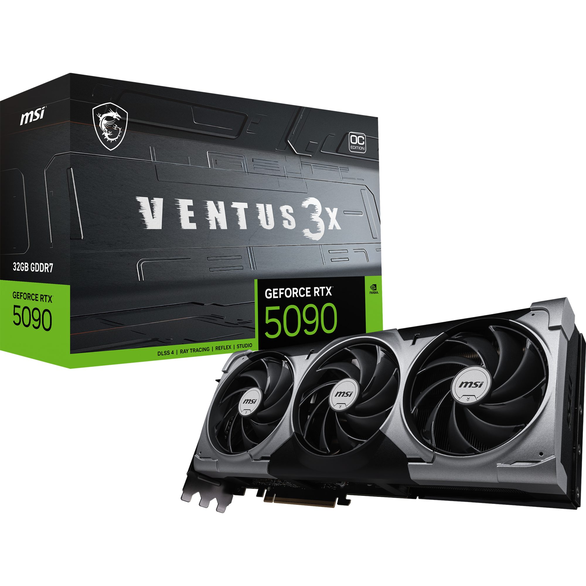 MSI MSI GeForce RTX 5090 32G VENTUS 3X OC, Grafikkarte, (DLSS 5, 3x Grafikkarte (32 GB, DLSS 5, 3x DisplayPort, 1x HDMI 2.1)