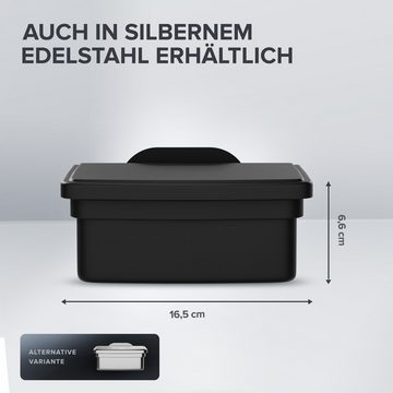 ovimar Feuchttücherbox Malmoya (1 St), aus Edelstahl in Schwarz zur Zum Kleben